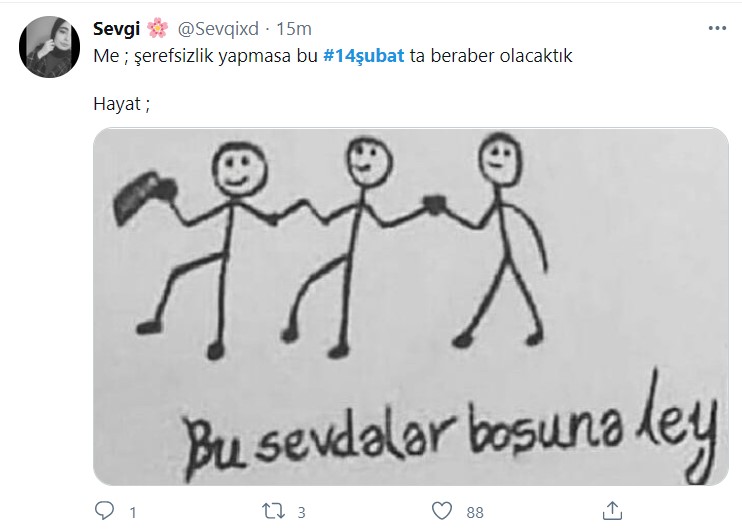 14 şubat sevgililer günü i̇çin atılan 10 komik tweet sevqixd